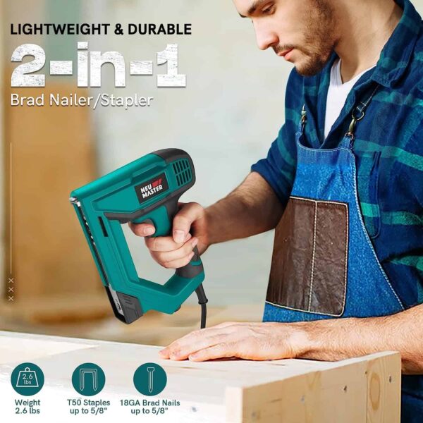 Brad Nailer, NEU MASTER NTC0060 Electric Nail Gun/Staple Gun - Image 3
