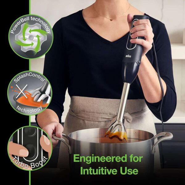 Braun MultiQuick 5 Immersion Hand Blender Patented Technology , Black, MQ505 - Image 3