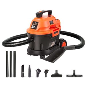 Armor All AA255W 2.5 Gallon 2 Peak HP Utility Wet/Dry Car and Shop Vacuum, 2.5-Gallon, Orange
