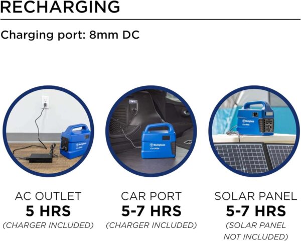 Westinghouse 296Wh 600 Peak Watt Portable Power Station and Solar Generator - Image 7