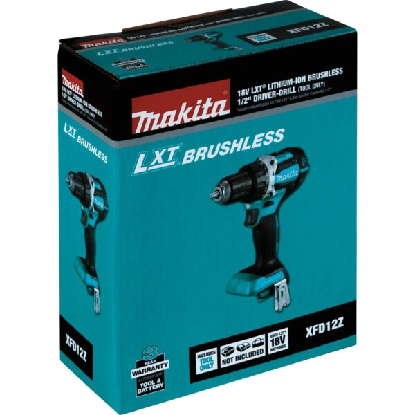 XFD12Z 18V LXT Lithium-Ion Brushless Cordless 1/2  Driver-Drill, Tool Only - Image 4