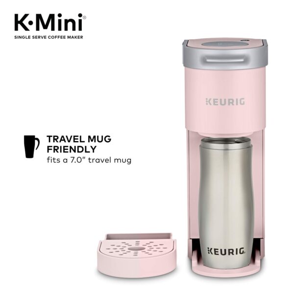 K-Mini Single Serve K-Cup Pod Coffee Maker, Dusty Rose, 6 to 12 oz. Brew Sizes - Image 7