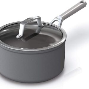 C30235 Foodi NeverStick Premium 3.5-Quart Saucepan, Slate Grey