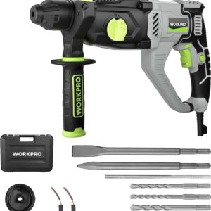 WORKPRO Premium 1-1/4 Inch SDS-Plus Rotary Hammer Drill, 7.5AMP