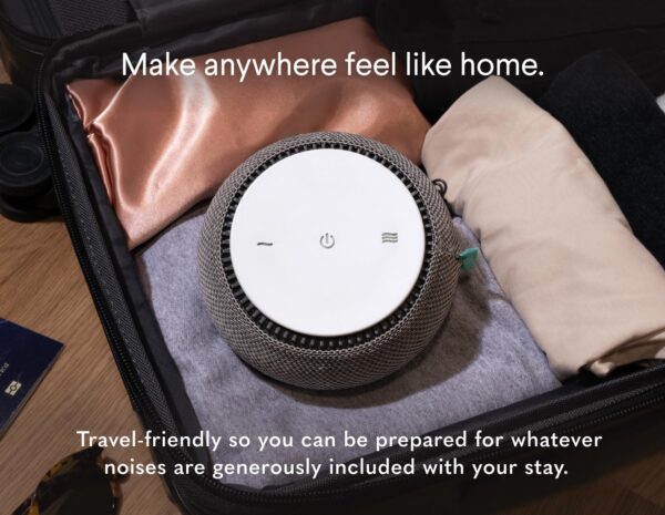 SNOOZ Smart White Noise Machine   Real Fan Inside for Non-Looping White Noise Sounds, Cloud - Image 2