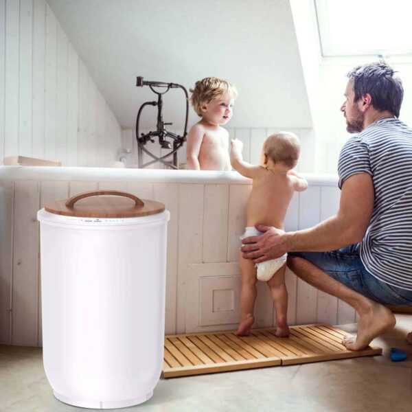 FLYHIT Luxury Towel Warmers for Bathroom   Wooden Lid, Large Towel Warmer Bucket - Image 4