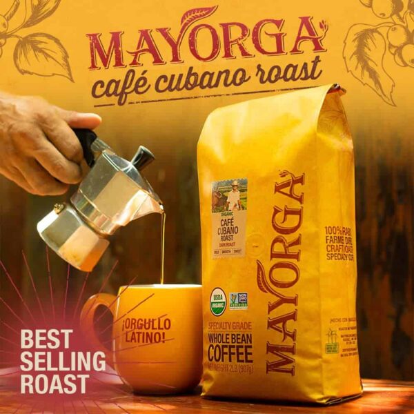 Mayorga Dark Roast Coffee, 5 lb bag   Café Cubano Coffee Roast   Arabica Whole Coffee Beans - Image 6
