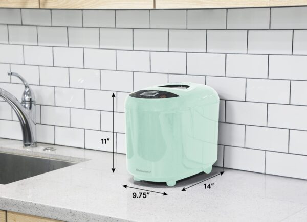 Elite Gourmet EBM8103M Programmable Bread Maker Machine 3 Loaf Sizes, 2 Lbs, Mint - Image 2