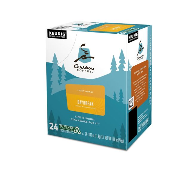 Caribou Coffee Daybreak Morning Blend, Single-Serve  K-Cup Pods, Light Roast Coffee, 24 Count (Pack of 4) - Image 3