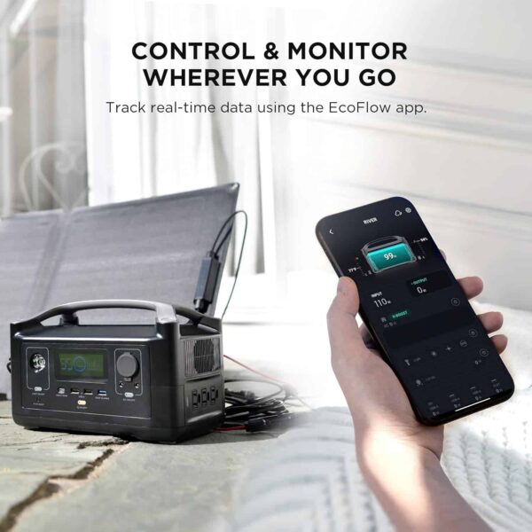 EF ECOFLOW RIVER 288Wh Portable Power Station,3 x 600W(Peak 1200W) AC Outlets   LED Flashlight - Image 6