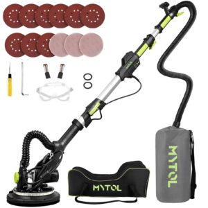 MYTOL Drywall Sander, 7.2A Electric Drywall Sander with Vacuum Dust Collection, 6 Variable Speed 900-1800RPM