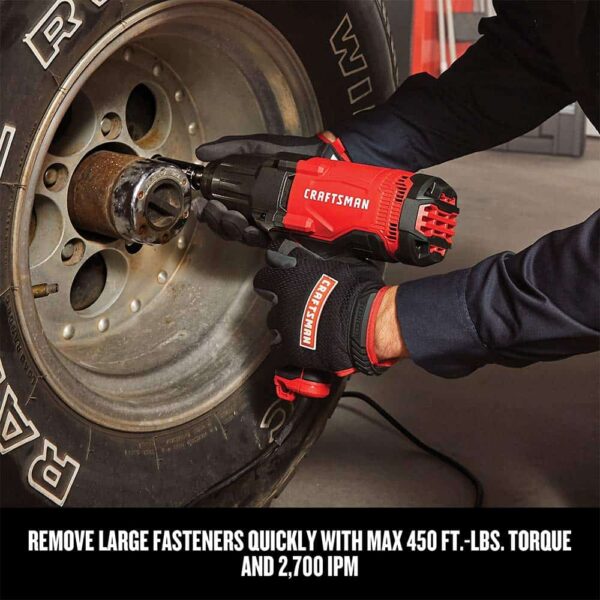 CMEF901 7.5 Amps Variable Speed 1/2-In Drive Corded Impact Wrench (Tool Only) - Image 8