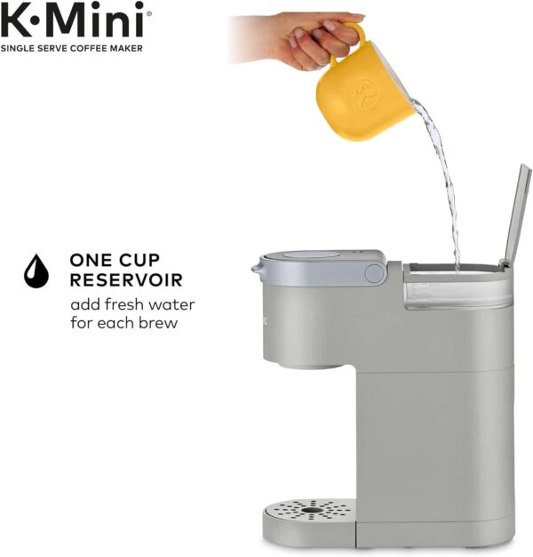 K-Mini Single Serve Coffee Maker, Studio Gray, 6 to 12 oz. Brew Sizes - Image 7
