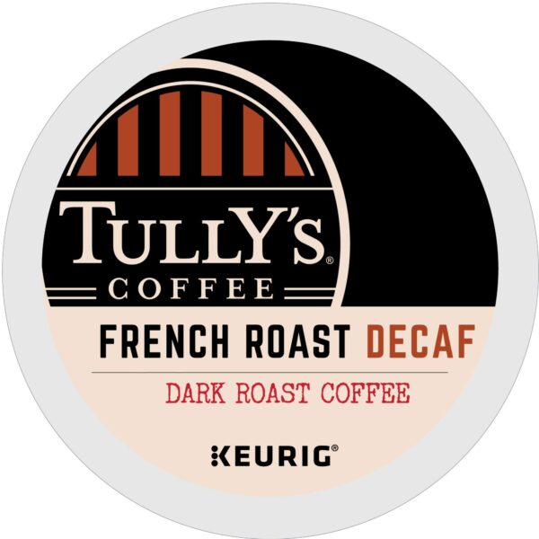 Tully s Coffee French Roast Decaf,  Single-Serve K-Cup Pods, Dark Roast, 96 Count (4 Packs of 24) - Image 2