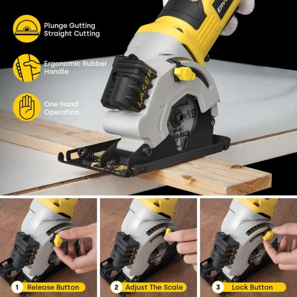 ENVENTOR 4.8A Electric Circular Saw Corded - Image 7