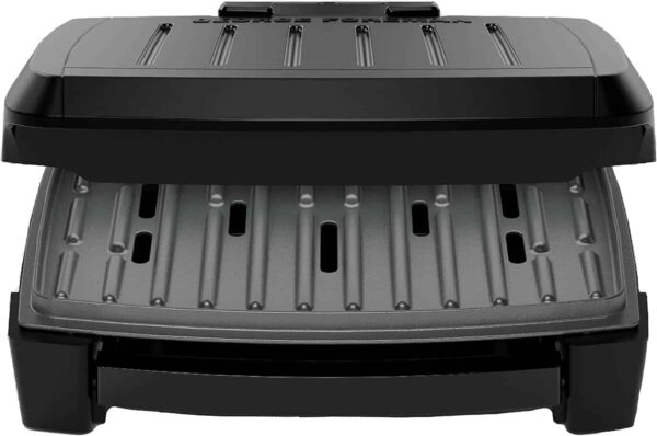 George Foreman Fully Submersible Grill, NEW Dishwasher Safe, Wash the Entire Grill, Easy-to-Clean Nonstick, Black/Grey - Image 2