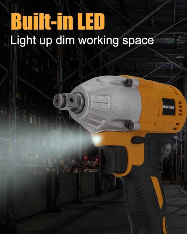 Adedad Cordless Impact Wrench 1/2 inch, 20V Brushless Impact Gun with Battery and Charger - Image 11