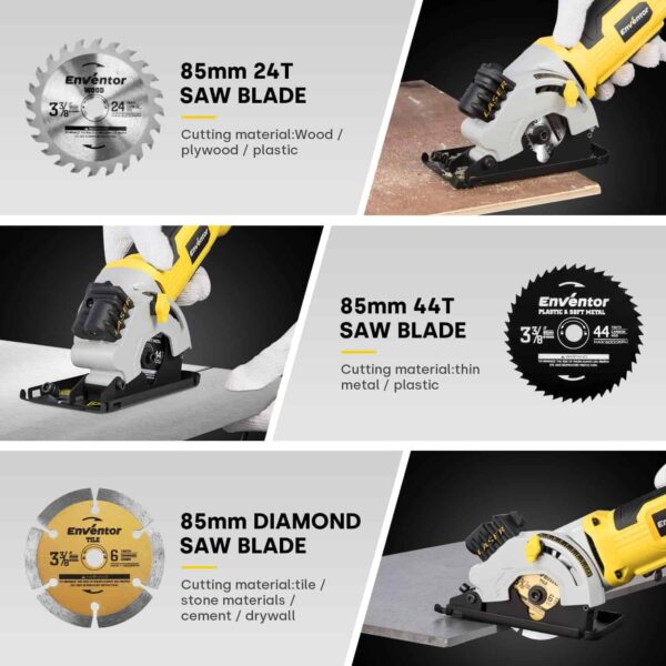 ENVENTOR 4.8A Electric Circular Saw Corded - Image 4