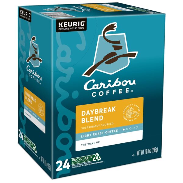 Caribou Coffee Daybreak Morning Blend, Single-Serve  K-Cup Pods, Light Roast Coffee, 24 Count (Pack of 4) - Image 5