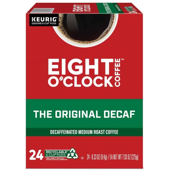 Eight O Clock Coffee The Original Decaf, Single-Serve  K-Cup Pods, Medium Roast Coffee Pods, 24 Count (Pack of 4), Total 96 Count - Image 9