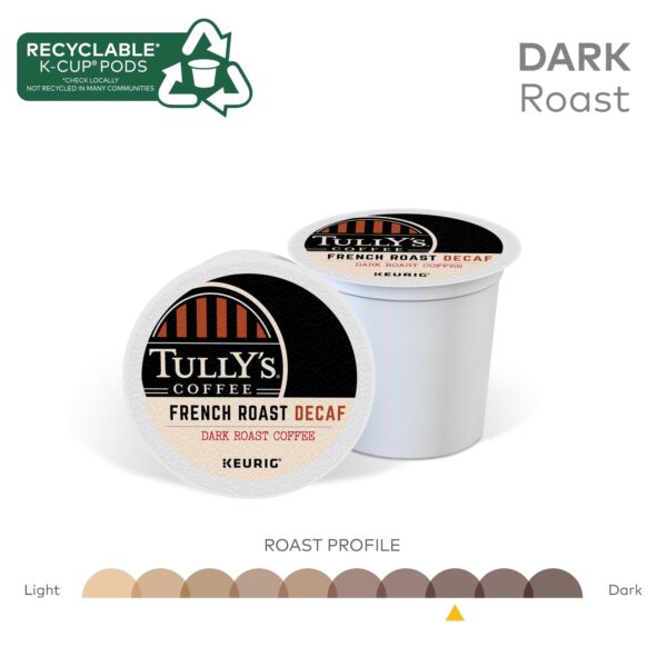 Tully s Coffee French Roast Decaf,  Single-Serve K-Cup Pods, Dark Roast, 96 Count (4 Packs of 24) - Image 11