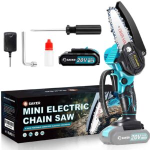 Saker Mini Chainsaw, Portable Electric Chainsaw Cordless, Handheld Chain Saw Pruning Shears Chainsaw