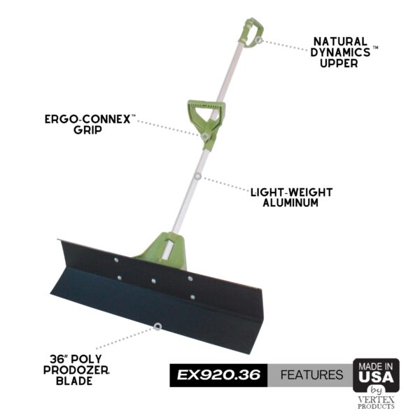 TheXceptional Easy Doze-It 36  SnoPusher | Ergonomic Push Plow Shovel with 2 Handle Grips - Image 7