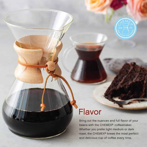 Chemex Pour-Over Glass Coffeemaker   Classic Series   6-Cup   Exclusive Packaging - Image 4