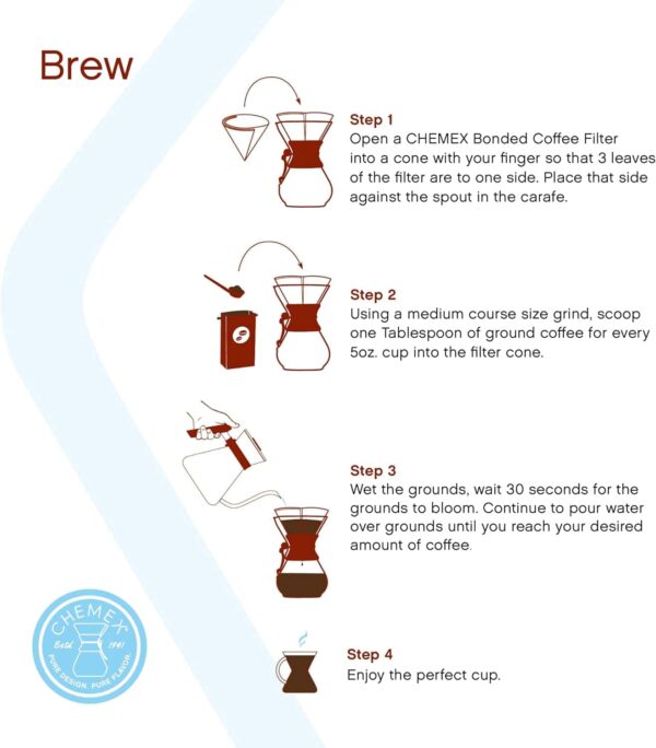 Chemex Pour-Over Glass Coffeemaker   Classic Series   6-Cup   Exclusive Packaging - Image 5