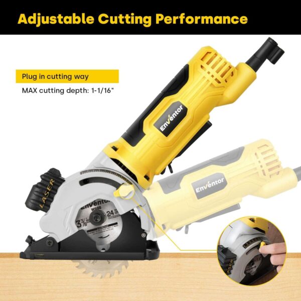 ENVENTOR 4.8A Electric Circular Saw Corded - Image 3