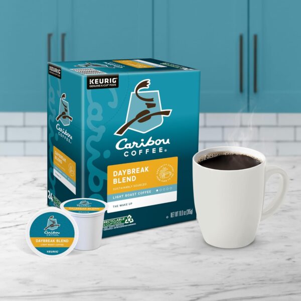 Caribou Coffee Daybreak Morning Blend, Single-Serve  K-Cup Pods, Light Roast Coffee, 24 Count (Pack of 4) - Image 8