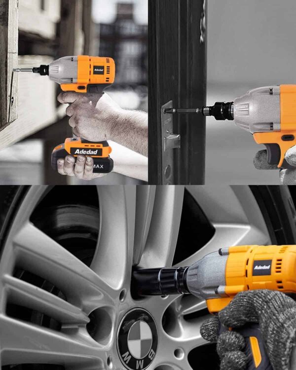 Adedad Cordless Impact Wrench 1/2 inch, 20V Brushless Impact Gun with Battery and Charger - Image 13