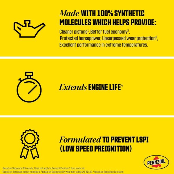 Pennzoil Ultra Platinum (6x1qt): Full Syn 0W-40, Extreme Protection, Case Deal - Image 4
