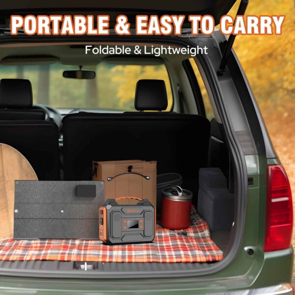 ZeroKor Portable Solar Generator, 300W Portable Power Station with Foldable 60W Solar Panel - Image 6