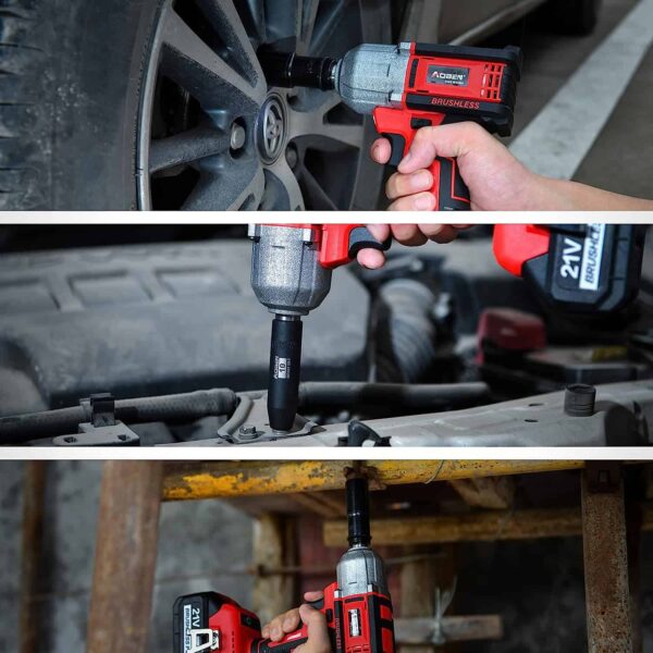 AOBEN 21V Cordless High Torque Impact Wrench 1/2 inch, Powerful Brushless Motor - Image 7
