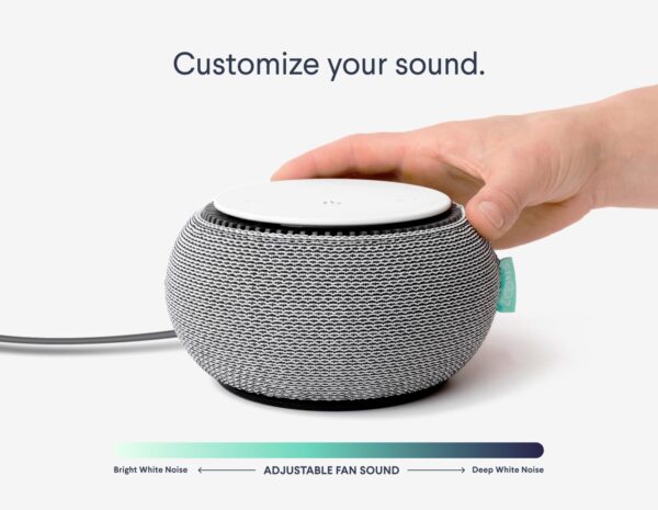 SNOOZ Smart White Noise Machine   Real Fan Inside for Non-Looping White Noise Sounds, Cloud - Image 4