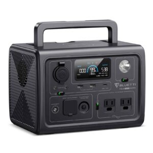 BLUETTI Portable Power Station EB3A, 268Wh LiFePO4 Battery Backup w/ 2 600W (1200W Surge) AC Outlets