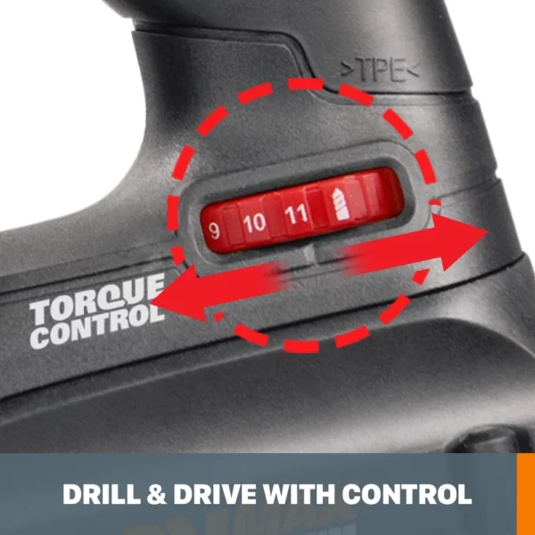 WX176L.8 20V Power Share Switchdriver 2.0Ah 2-in-1 Cordless Drill   Driver (2.0Ah) - Image 4