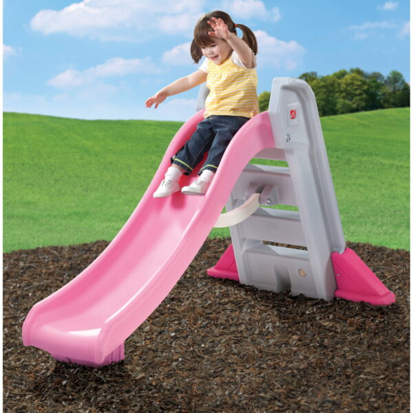 Naturally Playful Big Folding Slide Pink, Toddlers - Image 2