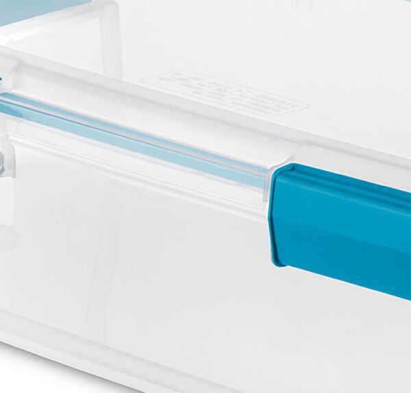 37 Quart Clear Plastic Home Storage Tote Bin with Secure Lids, 12 Pack - Image 6