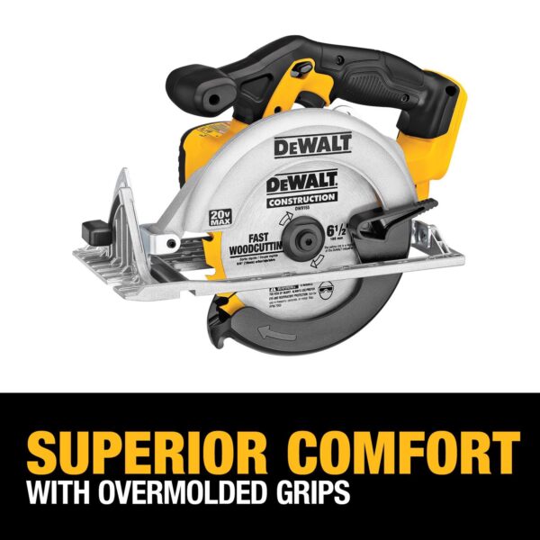 DeWalt 20V MAX 6-1/2 in. Cordless Brushed Circular Saw Kit (Battery   Charger) - Image 4