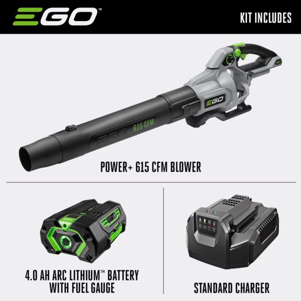 Power+ LB6153 170 mph 615 CFM 56 V Battery Handheld Leaf Blower Kit (Battery   Charger) W/ 4.0 AH BATTERY - Image 7