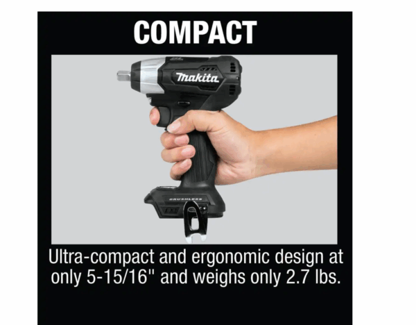 XWT13ZB 18V LXT Sub-Compact Lithium-Ion Brushless Cordless 1/2 in. Square Drive Impact Wrench (Tool-Only) - Image 9
