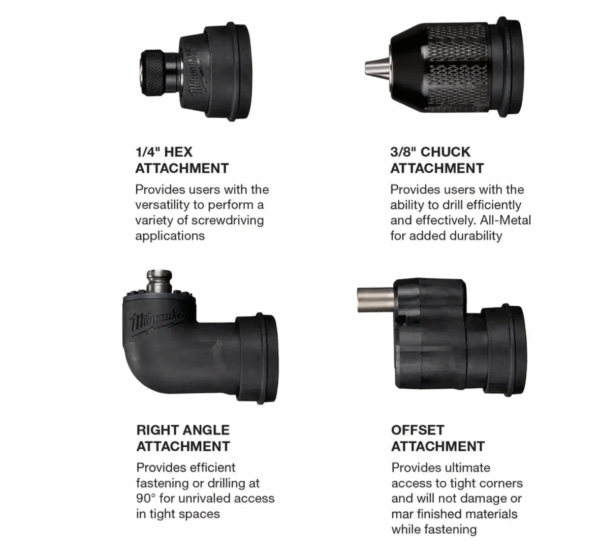 2551-22-2505-20 M12 FUEL 12V Li-Ion Cordless SURGE 1/4 in. Hex Impact Driver and 4-in-1 Installation 3/8 in. Drill Driver Combo Kit - Image 9