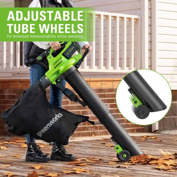 40V Cordless Brushless Leaf Blower / Vacuum, 5.0Ah Battery and Charger Included - Image 4