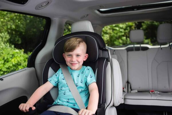 1st Grand 2-in-1 Booster Car Seat, Forward-Facing with Harness, 30-65 pounds and Belt-Positioning Booster, 40-120 pounds, Black Sparrow - Image 9