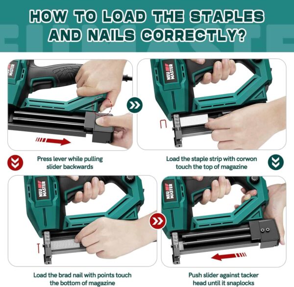 Electric Brad Nailer, NEU MASTER NTC0040 Electric Nail Gun/Staple Gun - Image 6