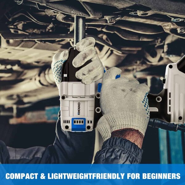 NINOUKO Cordless Impact Wrench 1/2 inch, 20V Electric Impact Gun - Image 7
