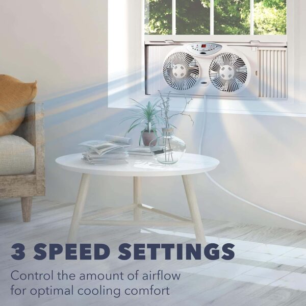 Bionaire 8.5  Digital Window Fan w/ Remote | Cool   Exhausts Air - Image 3