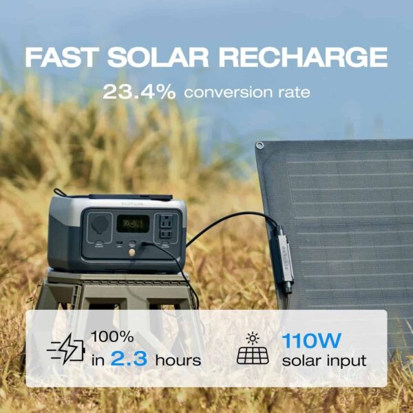 EF ECOFLOW RIVER 2 Portable Power Station, 256Wh LiFePO4 Battery - Image 5